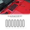 Carbon Fiber Hood Vent Cover Cowl Panel Vent Trim For Jeep Wrangler JK 2007-2017