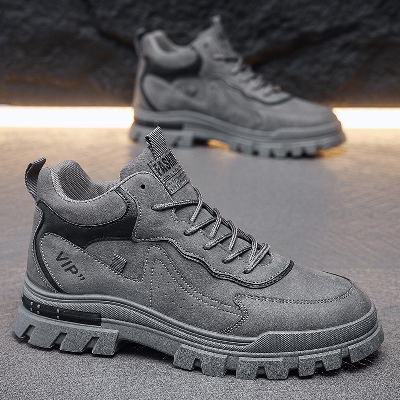 2025 Spring Trendy Men's Thick-Soled Martin Boots: British Style Casual Sports Outdoor Shoes