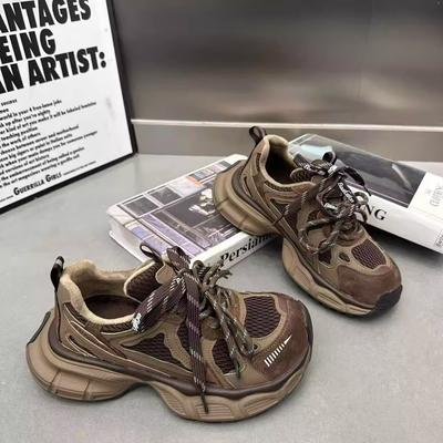 [Fanfna] Retro Daddy Shoes Girl 2025 Autumn New Thick-soled Versatile Soft-soled Comfortable Sports and Leisure Shoes
