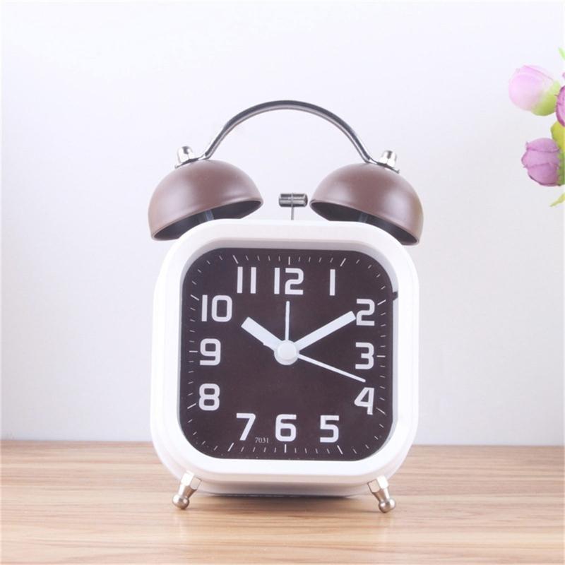 3'' Mechanischer Wecker Genaue Zeitanzeige Studentenuhr Lauter Ton, Batteriebetrieben Metallrahmen