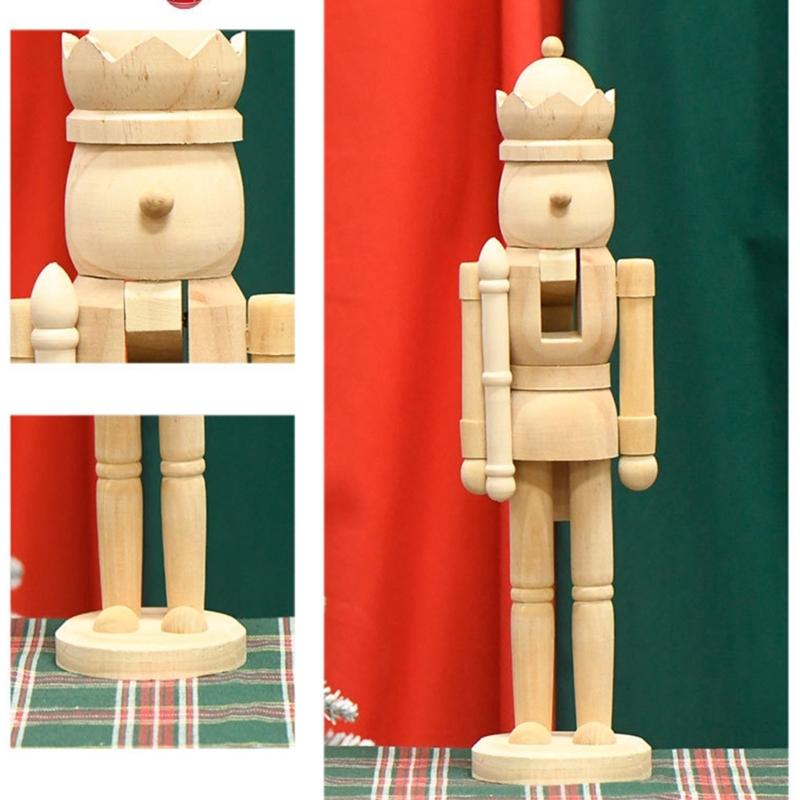 Christmas Nutcrackers Ornament, Wood Christmas Nutcrackers Soldier Figures Standing Decorations for Christmas