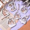 Christmas Decorations, Christmas, Wooden Pendants, Laser Hollow Out, Double-layer, White Hanging Decorations, Christmas Tree Snowflake Pendants