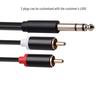Enhanced Audio Cable: 6.35mm To 2RCA, Gold-Plated, Aluminum Shell