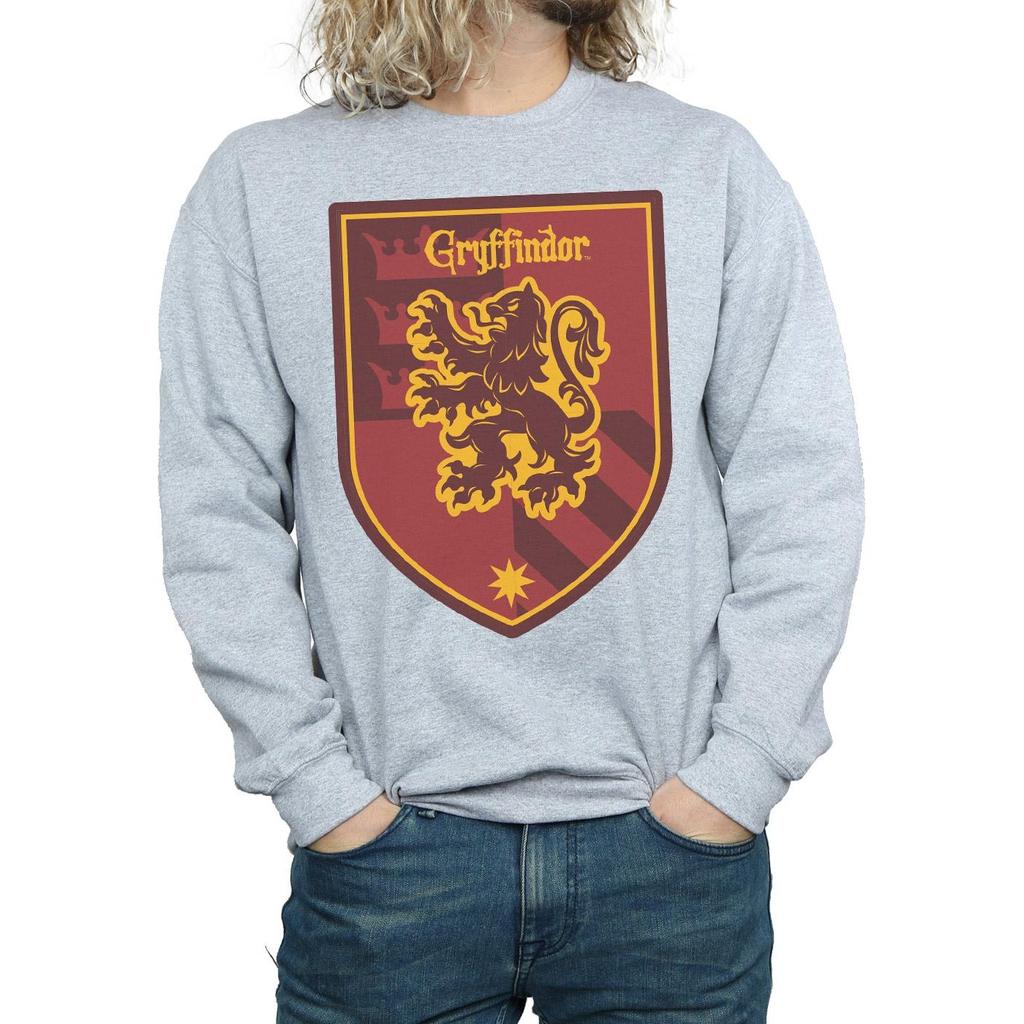 Harry Potter Mens Gryffindor Crest Flat Sweatshirt