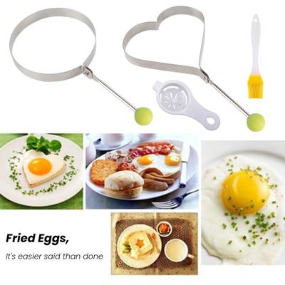 Omelette Mold Stainless Steel Egg Rings Non-Stick Love Star Flower Fried Egg