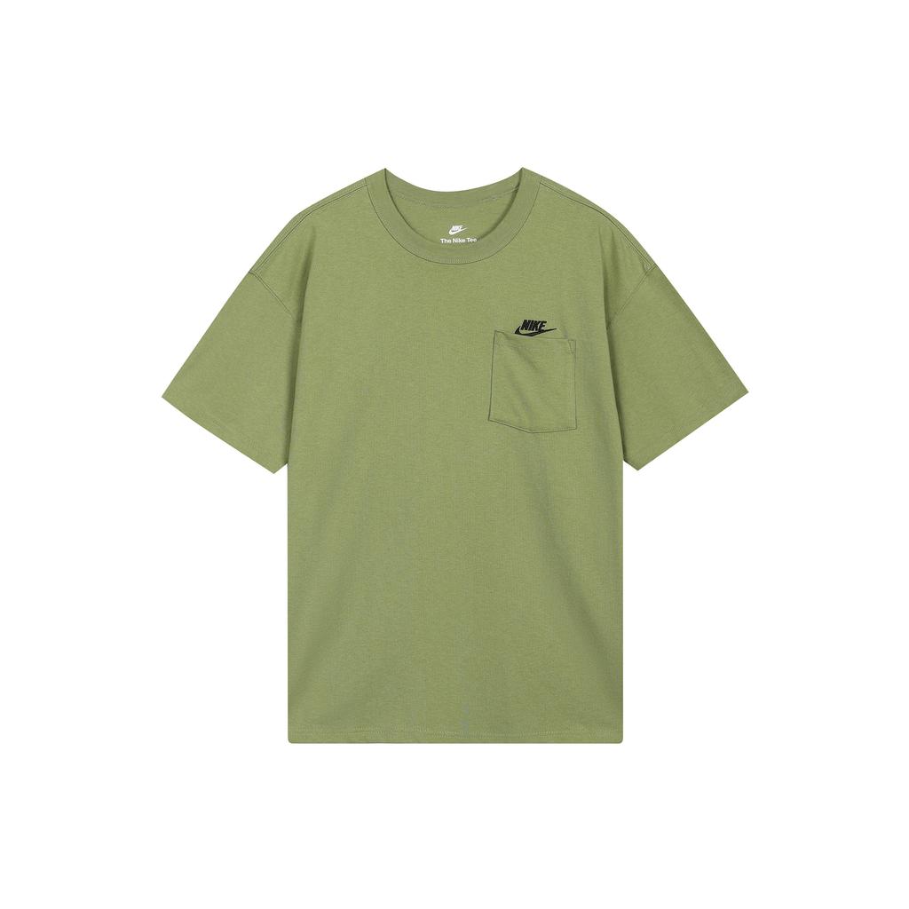 Nike T Shirts Men's Green Crew Neck Moderate Straight Fit DQ9296-334