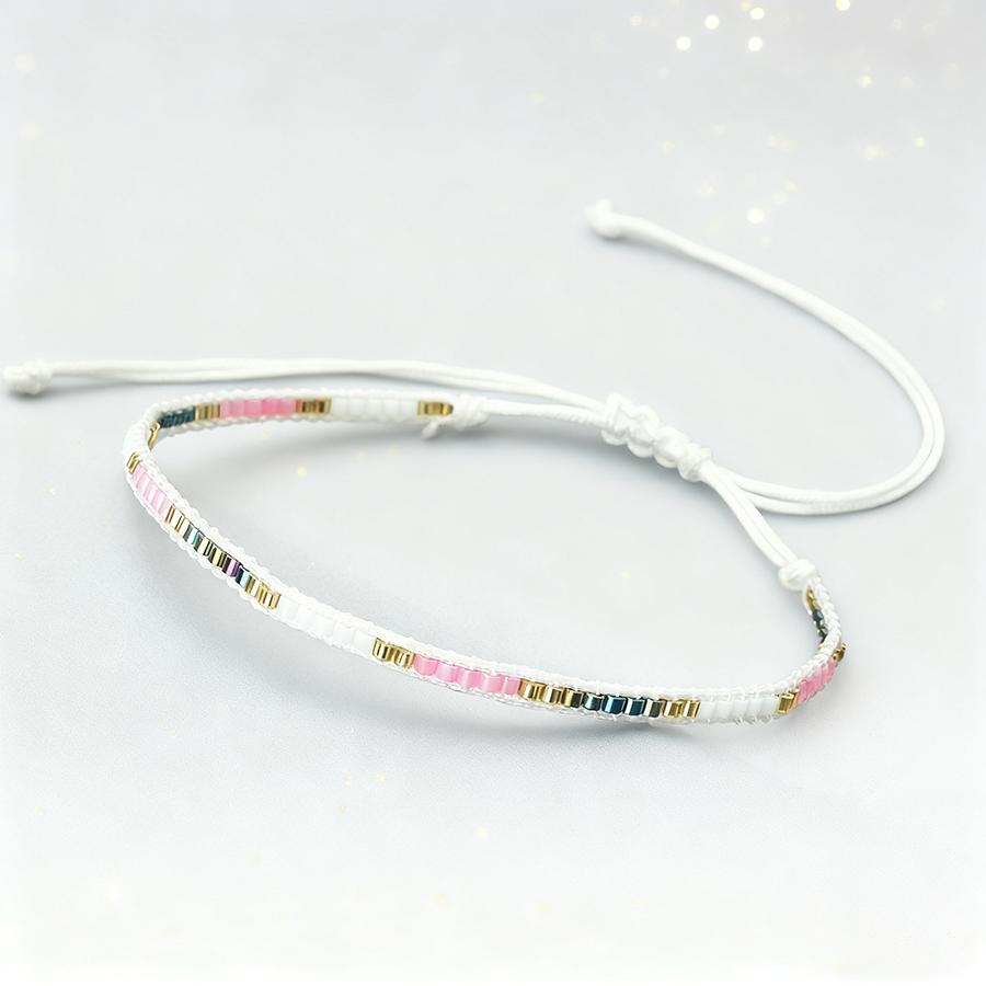 

New Bohemia Women Seed Beads Bracelet 6 Colors Available Office Beach Leisure Accessories Not Fading Or Allergic Adjustable Adjustable білий