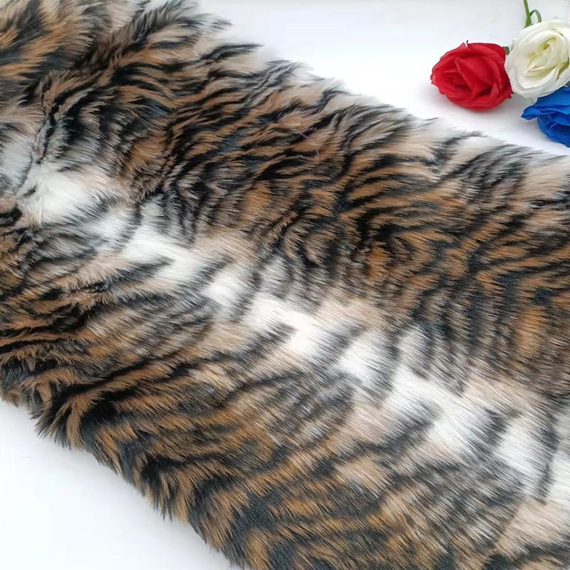 Dlouhý plyšový vzor zebra leopard tygr Zesílená teplá měkká látka z umělé kožešiny Umělá kožešina DIY šicí látka Podkladová látka