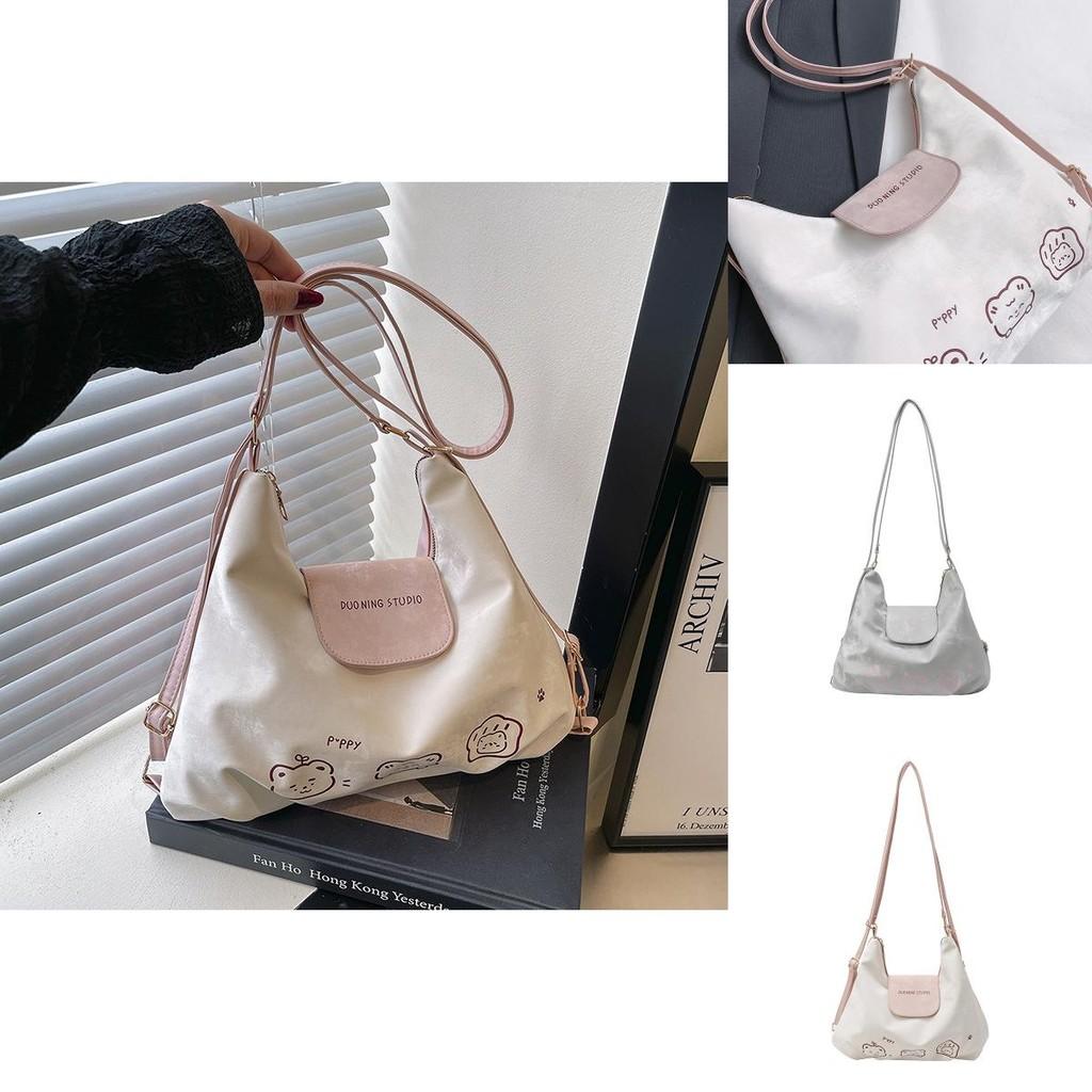 Bear Pattern Tote Bag For Women With Large Capacity And Pu Material For Daily Use