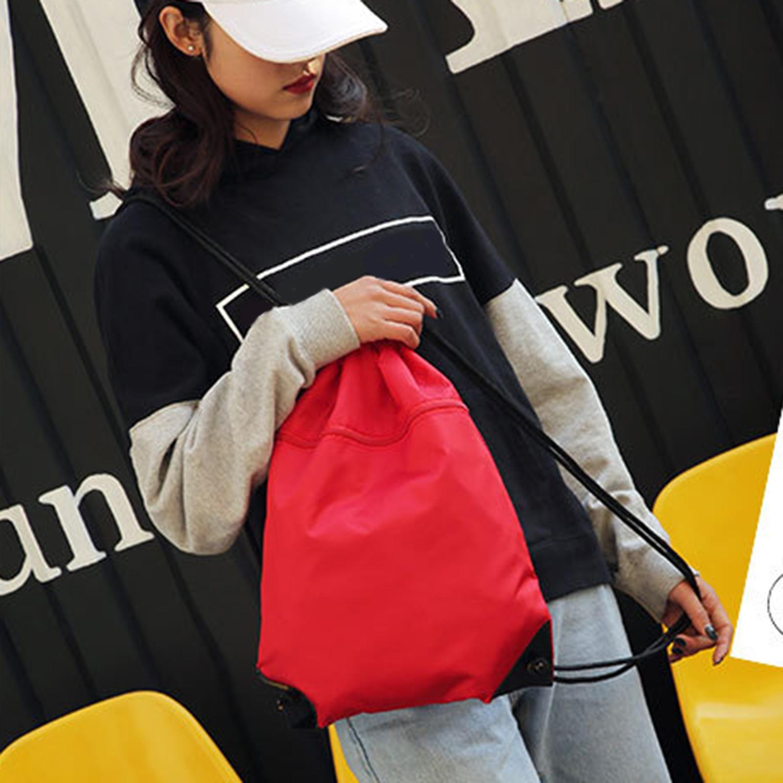 

Unisex Drawstring Bag Simple Sports Backpack for Men Women New Large Capacity Fitness Training Travel Lightweight Backpack Bags червоний