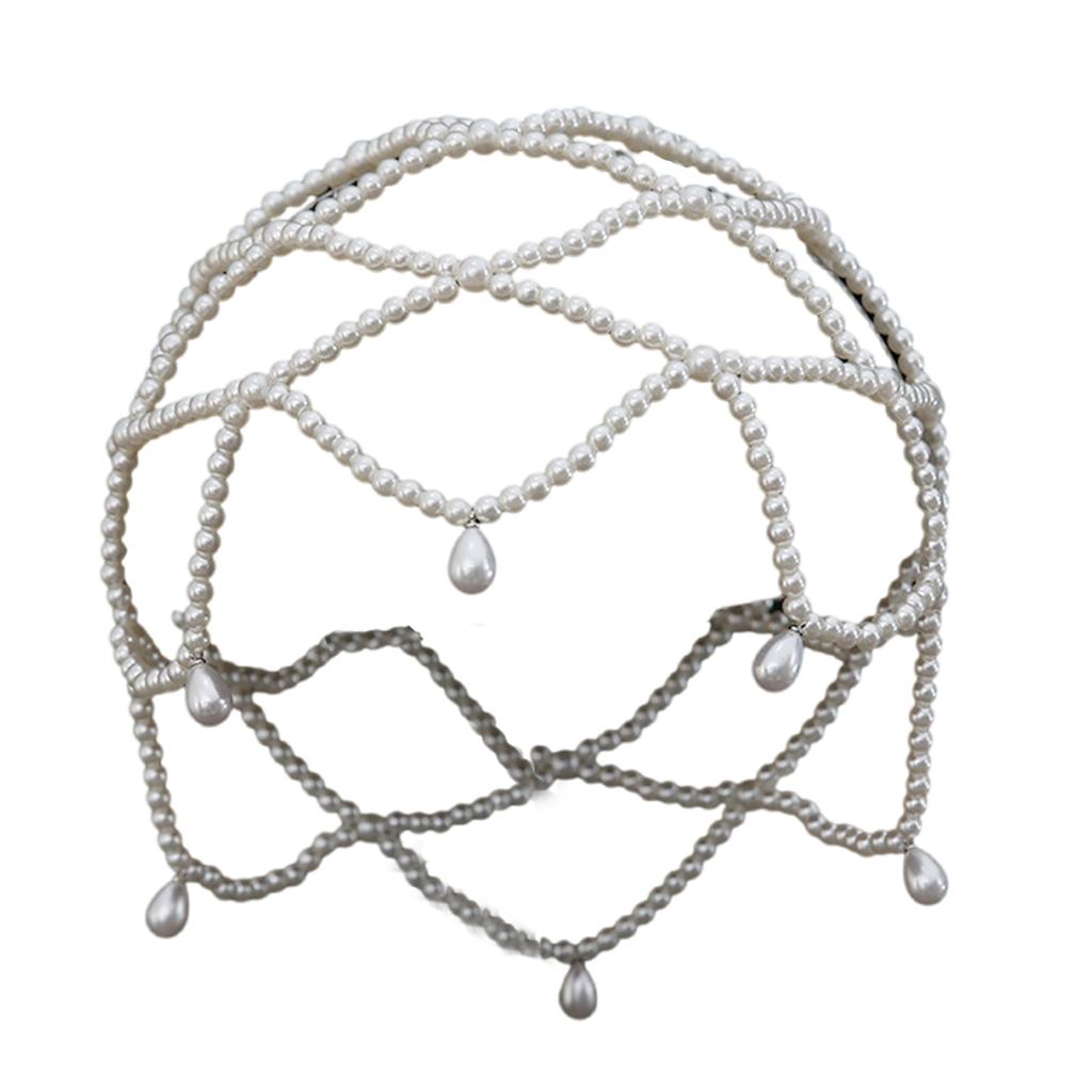 Pălărie de mireasă elegantă, cu perle lucrate manual, pentru femei, cu accesoriu de nuntă casual, pentru mirese și invitați de nuntă