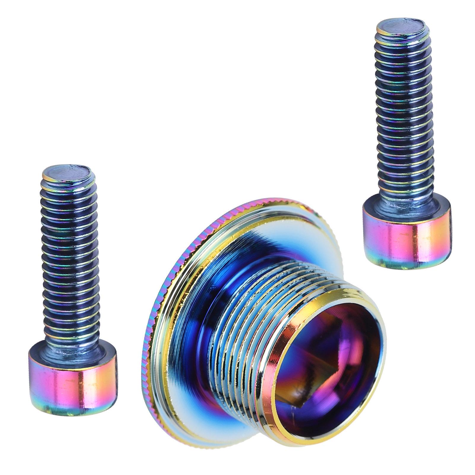 

KRSEC Bicycle Crank Cover Screw Aluminum Alloy M18 Crank Arm Fixing Bolt with Cover Cap