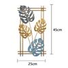 Wandbehang aus Schmiedeeisen, Ornament aus Metall, Ginkgoblatt, Wandanhänger für Wohnzimmer, Schlafzimmer, Pflanze, Palme, Ahornblätter, Heimdekoration