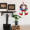 Christmas Wreath Front Door Decor Christmas Wreath with Clown Leg Decor Artificial Door Wreath