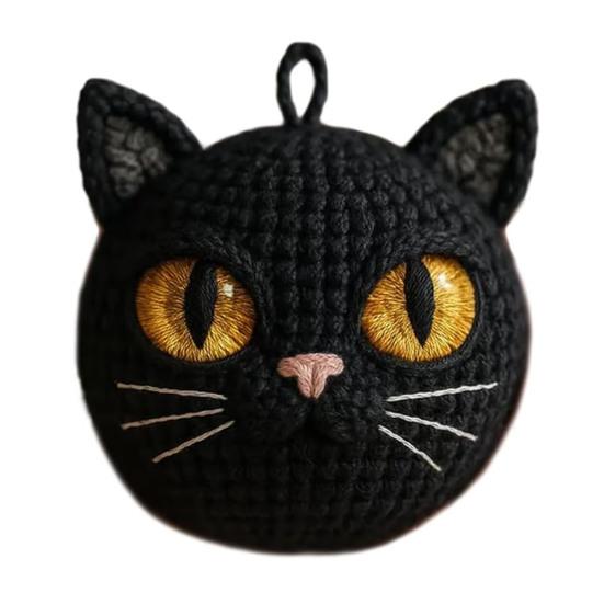 

Набор для вязания крючком «Черный кот» Хэллоуин DIY Ручная работа Вязание Кукла «Черный кот» Эмоциональная поддержка Позитивный Вязаный крючком Черный кот Подвесное украшение