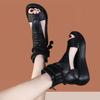 Retro Soft Leather Wedge Heel Platform Sandals New Summer Soft Sole High Top Heightening Muffin Bottom Fish Mouth Roman Shoes