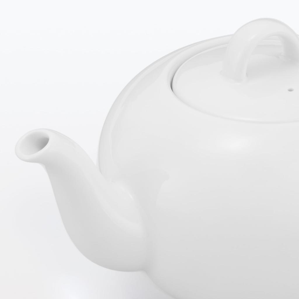 MUJI Everyday Teapot, White, 700mL, with Strainer, 83444211