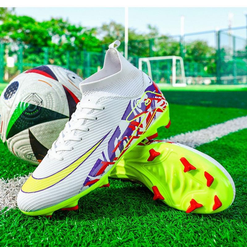 Unisex Football Boots with Long Spikes & Small Studs for Youth & Students, Ideal for Competitions & Training