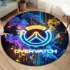 Overwatch Round Area Rug,Carpet Rug for Living Room Bedroom Sofa Playroom Decor,Non-slip Floor Mat