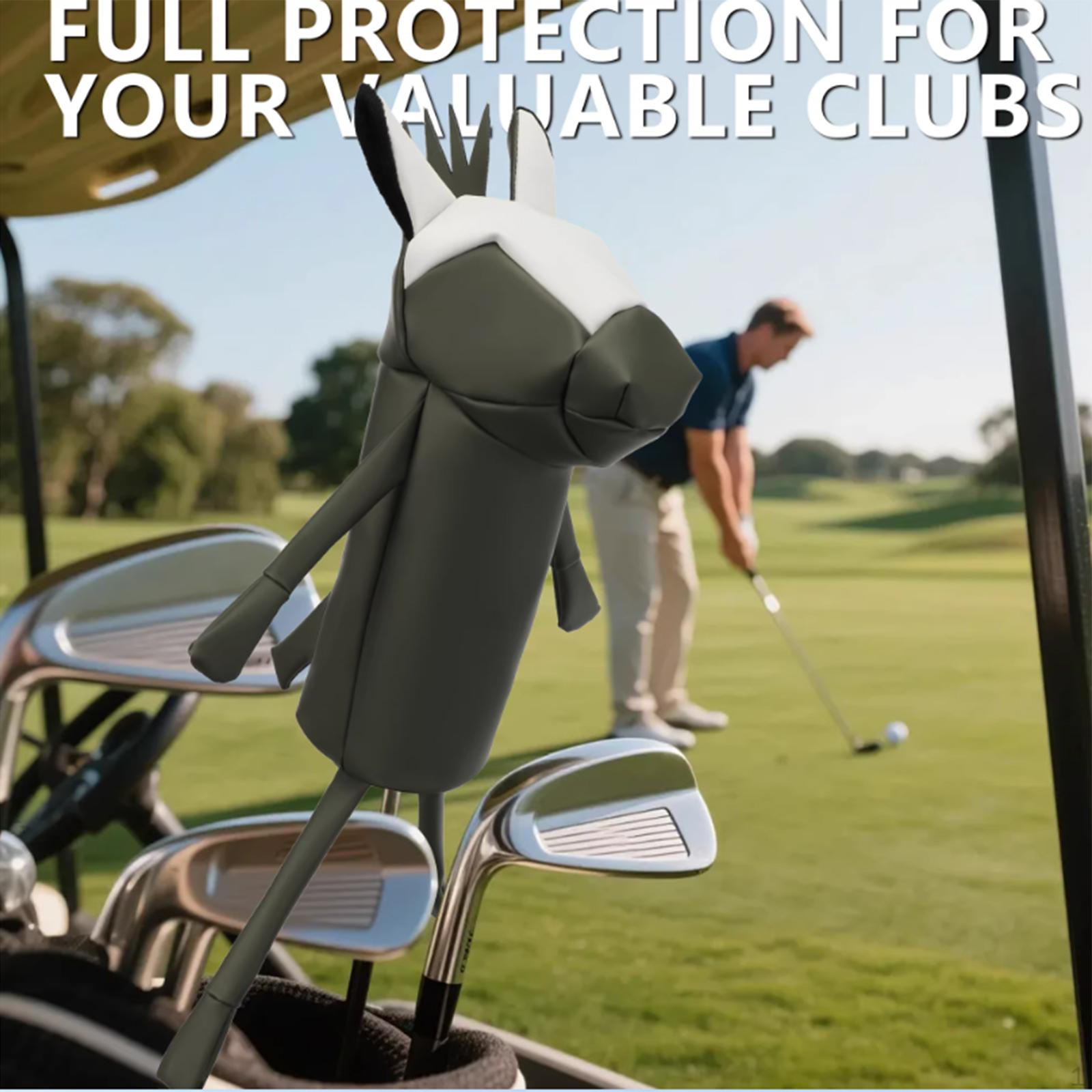 Чехол для драйвера, Чехол для гольф-снаряжения, Мультяшный транспортный чехол, Креативный аксессуар чёрный