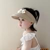 Empty Top Bow Straw Hat Korean Visor Cap Fashion Baby Straw Caps  5-36 Months
