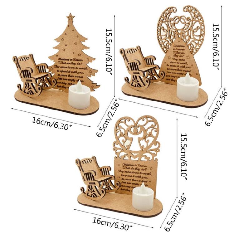 Christmas Wooden Ornament Father's Day Mother's Day Memorial Supplies