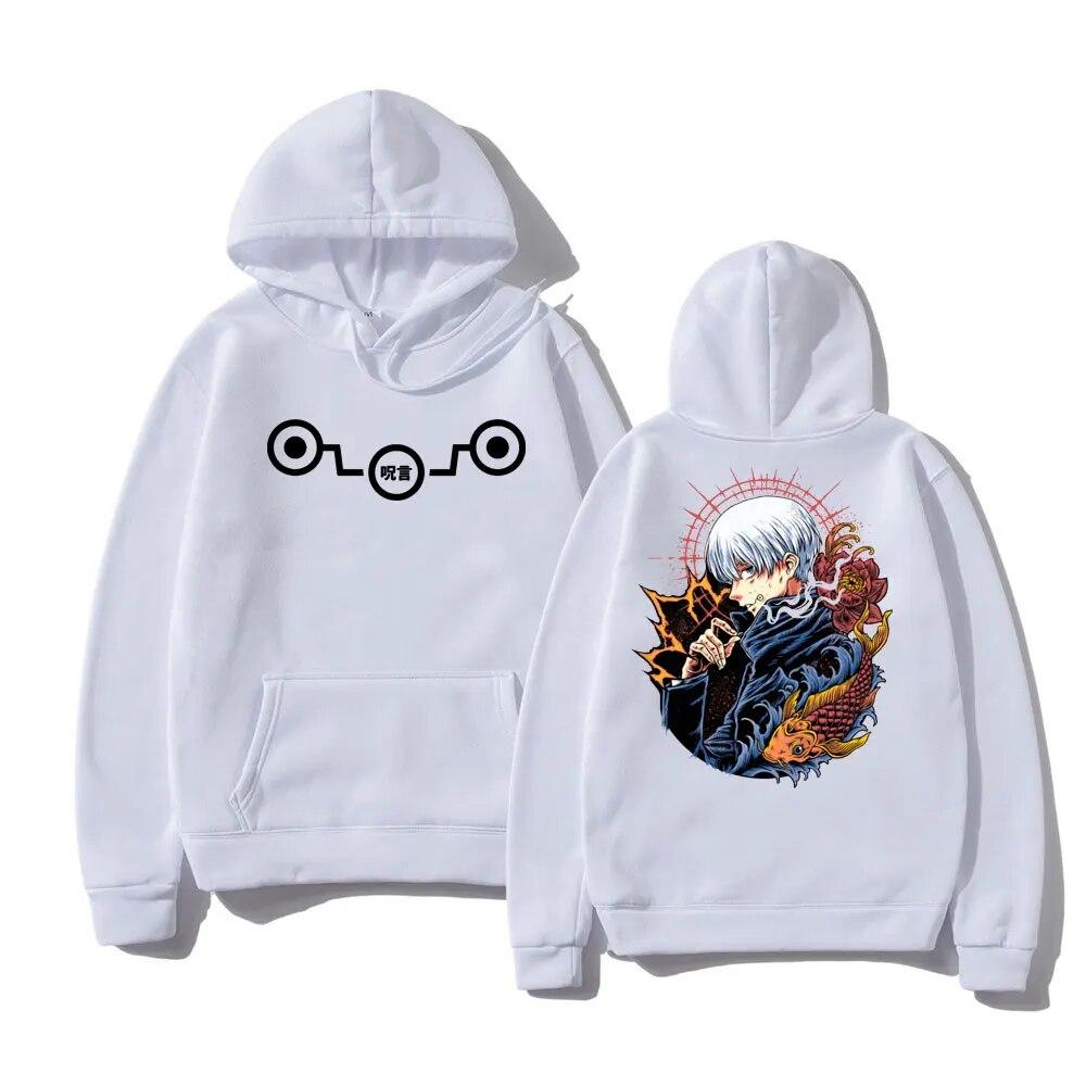 Anime Jujutsu Kaisen Oboustranný potisk Mikina Unisex Dámské Vintage Oversized Volné Topy Mikiny Unisex Mikina Inumaki Toge s kapucí