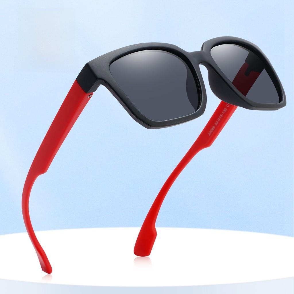 Kids Uv400 Halfframe Sunglasses With Polarized Tac Lenses For Travel And Party