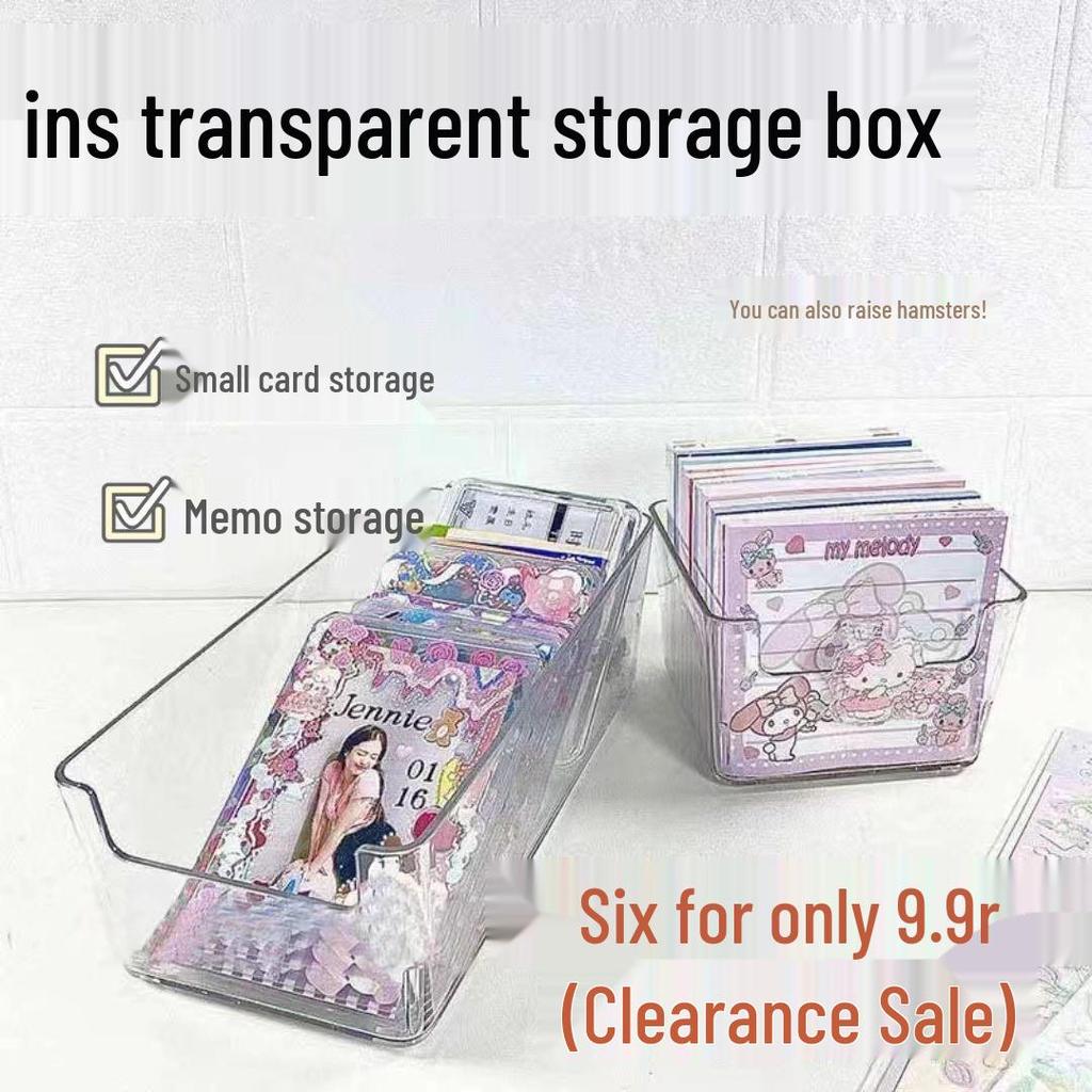 Clear Desktop Sticky Note and Card Storage Box