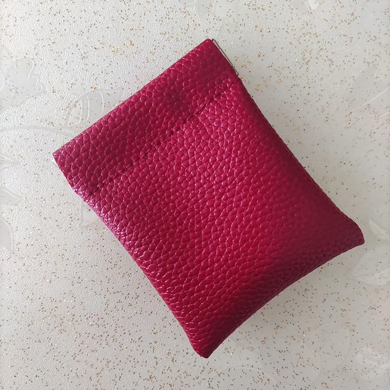 Pu Leather Coin Purse Women Men Small Mini Short Wallet Bag Key Earbuds Holder