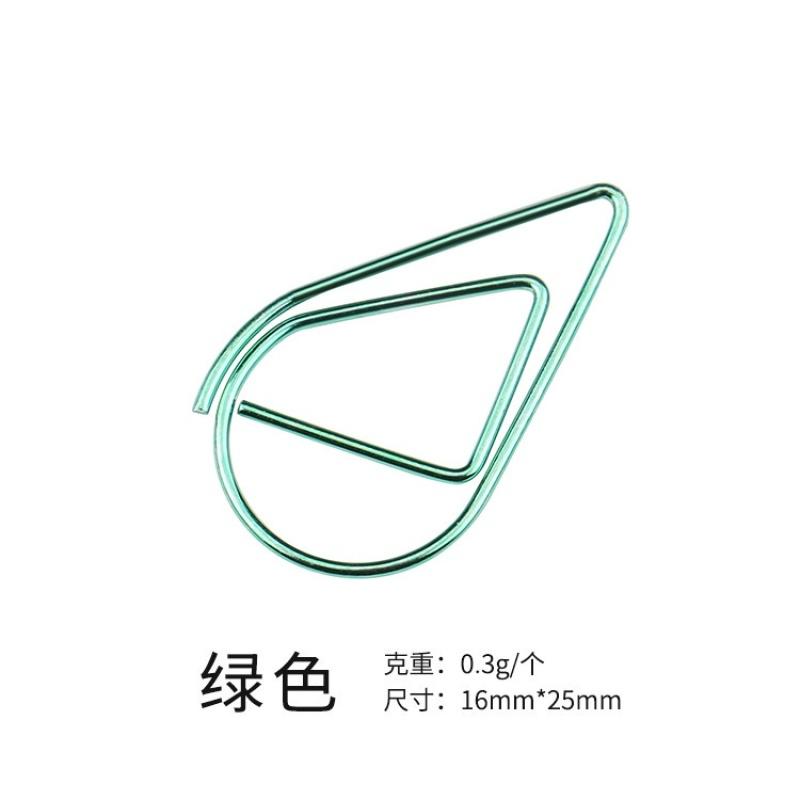 Water Drop Simple Metal Bookmark Paperclip Paper Clip Hand Account Tool