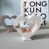 Heart-shaped Tea Lamp Candlestick Silicone Mold Heart-shaped Decorative Item Gypsum Mold Valentine's Day Gift