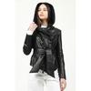 Womens Jacket Belted Plus Large Big Size Genuine Leather Women's Jacket