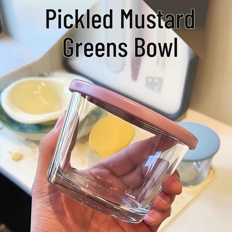 Set of 4 Food-Grade Glass Pickle Jars with Lids