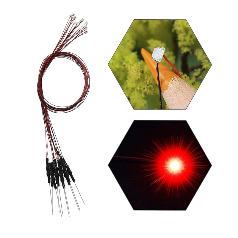 

20 wires included SMD 0805 Chip LED red Resistor included train model model railway building model model illumination diorama L0805R-20-NJP