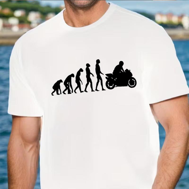 Motorbike Evolution TShirt Funny Biker Gift Superbike Motorcycle  ONeck T Shirt Short Sleeve Casual Top Tees 4XL