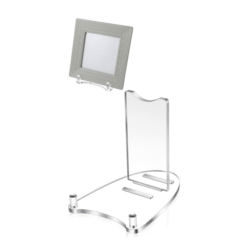 Adjustable Clear Acrylic Display Stand, Stable Easel for 7-12 Inch Photo Frames Decorative Plates Books