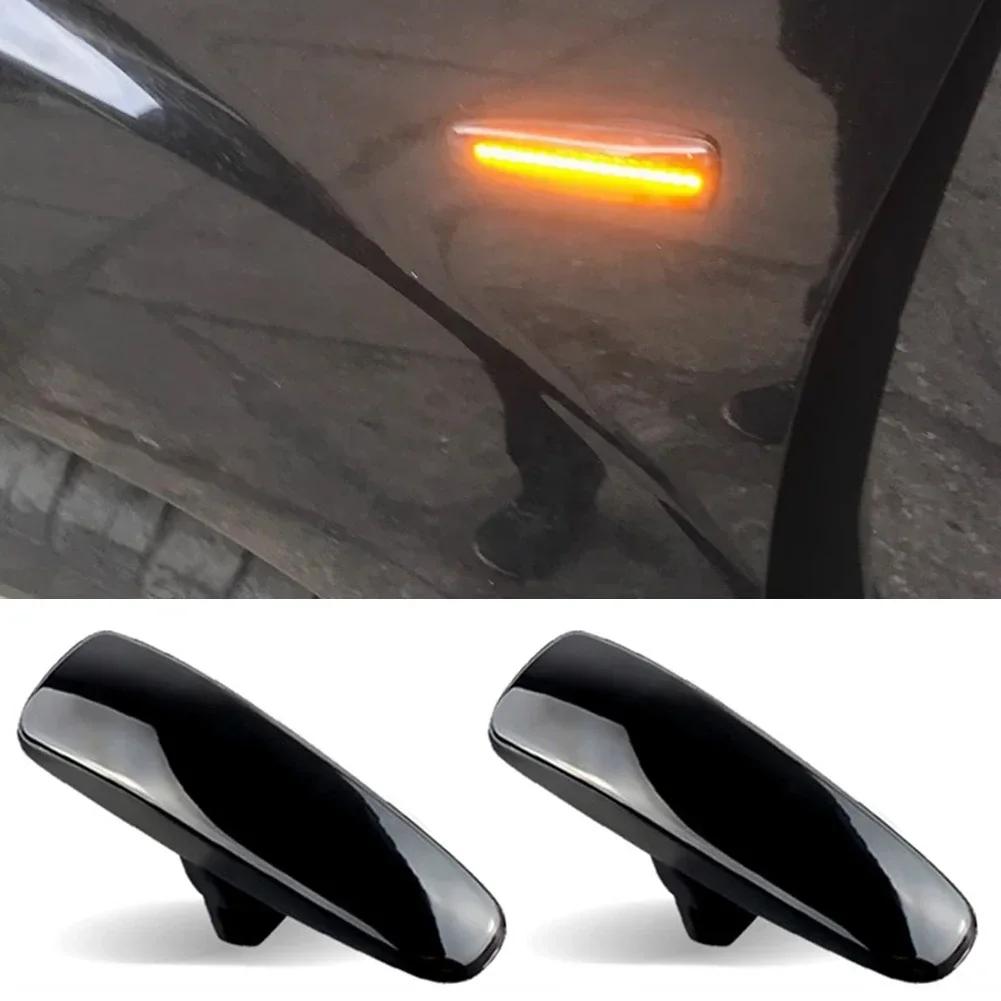 2PCS Dynamic Blinker For Mitsubishi Lancer Evolution Evo X Outlander Sport RVR ASX Mirage LED Turn Signal Side Marker Lights