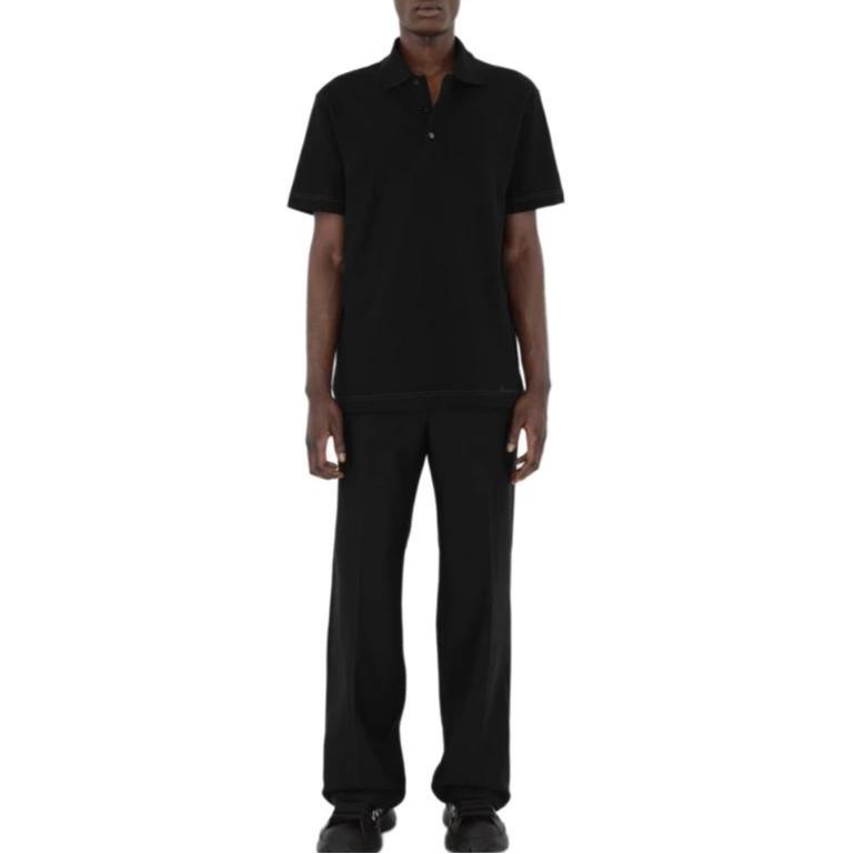 Burberry logo-embroidered cotton polo shirt 80942801