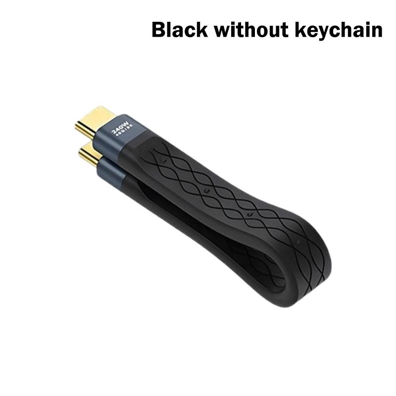 

Multifunctional PD240W USB 4 40Gbps FPC Data Cable Type-c Cable Portable Keychain For Phone TV Laptop Tablet Video Transmission A1 without keychain