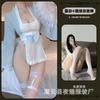 Japanese cute sexy underwear sweet beautiful woman servant uniform sauce pure lust bunny print and wind nightgown bow