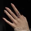 Niche Adjustable Zircon Ring for Women - High-End Cold Style, Internet Celebrity Inspired, Versatile & Elegant