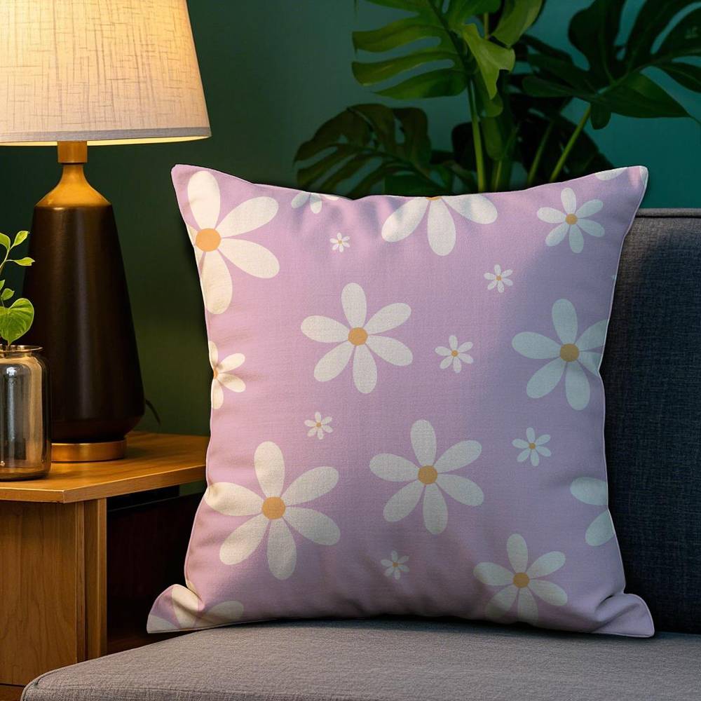 

Романтическая наволочка с весенним принтом «Ромашки», плюшевая ткань, мягкая, двусторонняя печать, чехол на подушку для дивана, наволочки для декоративных подушек 12x12Inch