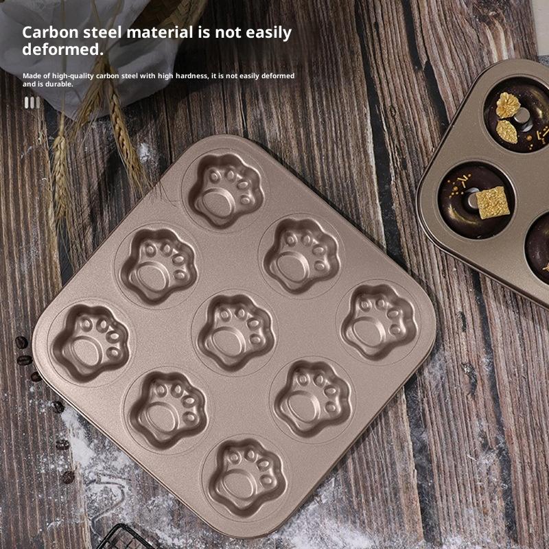 6/9/12 Kavitäten Katzenpfote Backform Pfanne Antihaftbeschichteter Kohlenstoffstahl DIY Niedlich Süßigkeiten Kuchenform Werkzeug Dekor Keks Süßigkeitenform