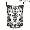 1pc Laundry Basket, Symmetrical Pattern Dirty Clothes Basket with Handle Design, Large Capacity Storage Basket for Bedroom, Laundry Room, Dormitory St