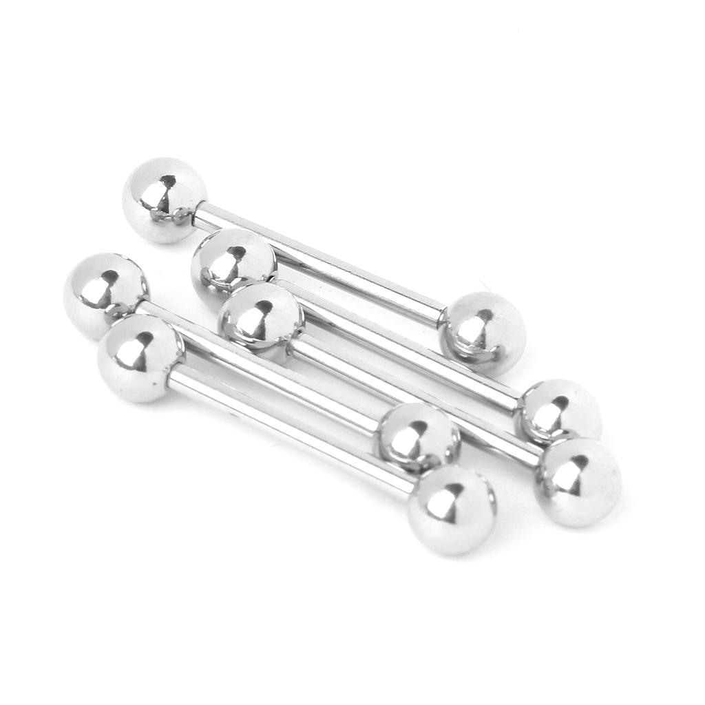 5pcs 316L Stainless Steel Tongue Nipple Barbell Ring Body Jewelry