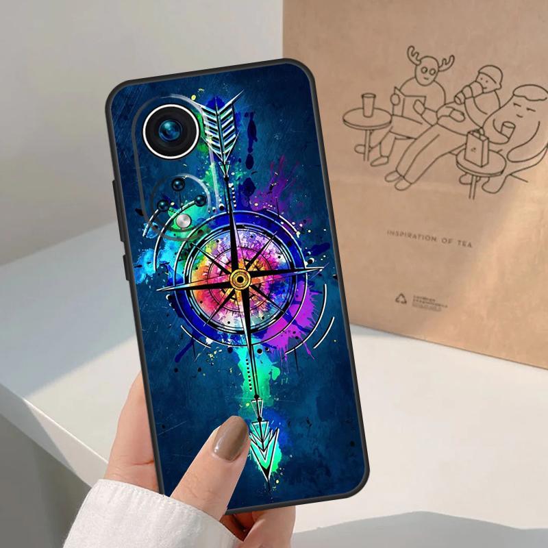 World Map Compass Nautical For Honor Magic 8 Pro 5 6 7 Lite Case For Honor Win RT 200 400 50 70 90 X8b X9a X9b X9c X9d