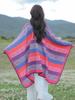 Autumn Winter Preppy Style Scarf Women Layers Poncho Warm Elegant Striped Print Scarve Capa Para Mujer Pashmina Cloak Wrap Shawl