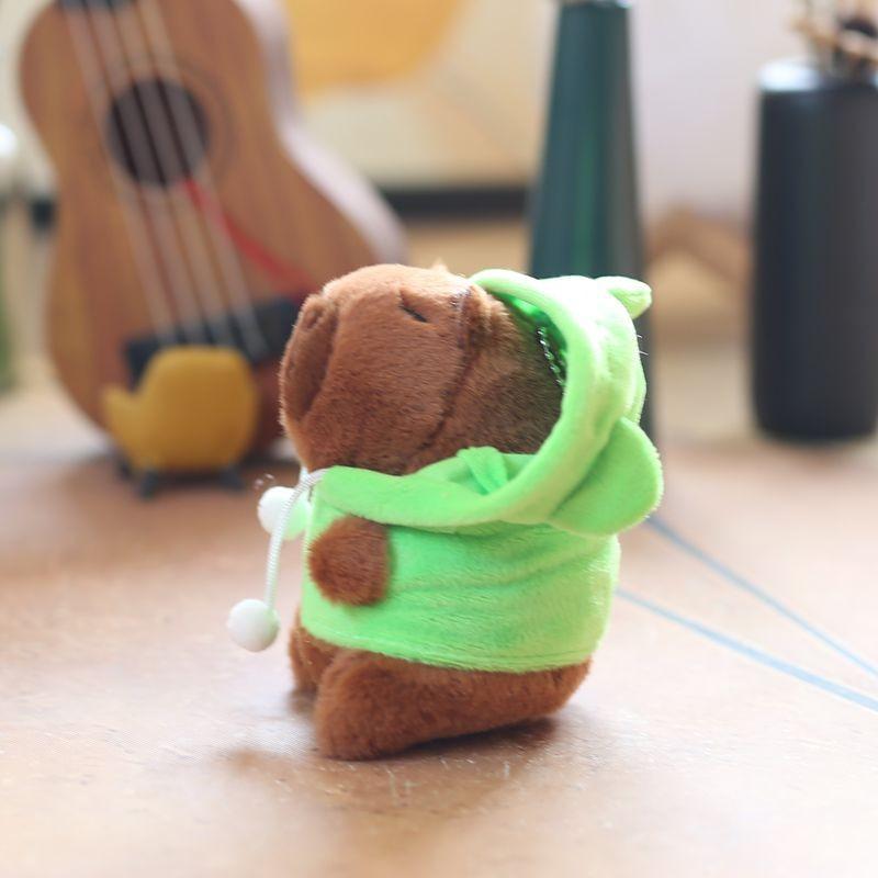 Sweet And Playful Capybara Plush Keychain With Premium Short Plush Fabric