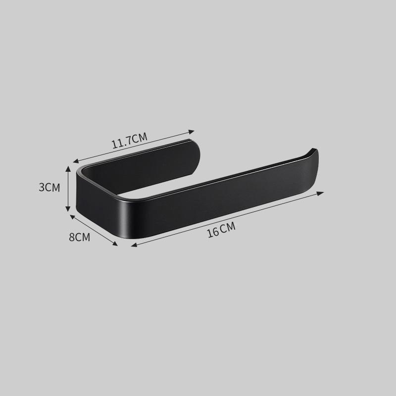 Porte-serviettes Espace Aluminium Sans Perçage Auto-Adhésif Salle de Bain Serviettes Papier Mouchoir Support de Rangement pour Cuisine Salle de Bain